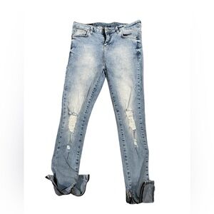 Be Inspired Light Blue Distressed Skinny Jeans